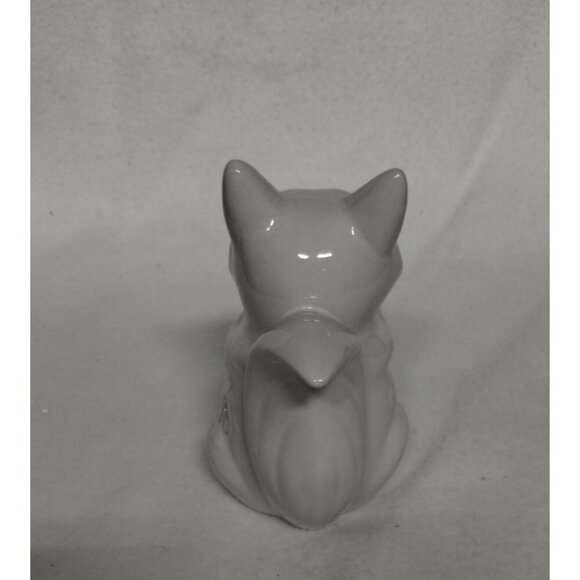 Ceramic Cat Candle Holder, Decorative Cutout Accent, Home Decor, Gray - Picture 4 of 11